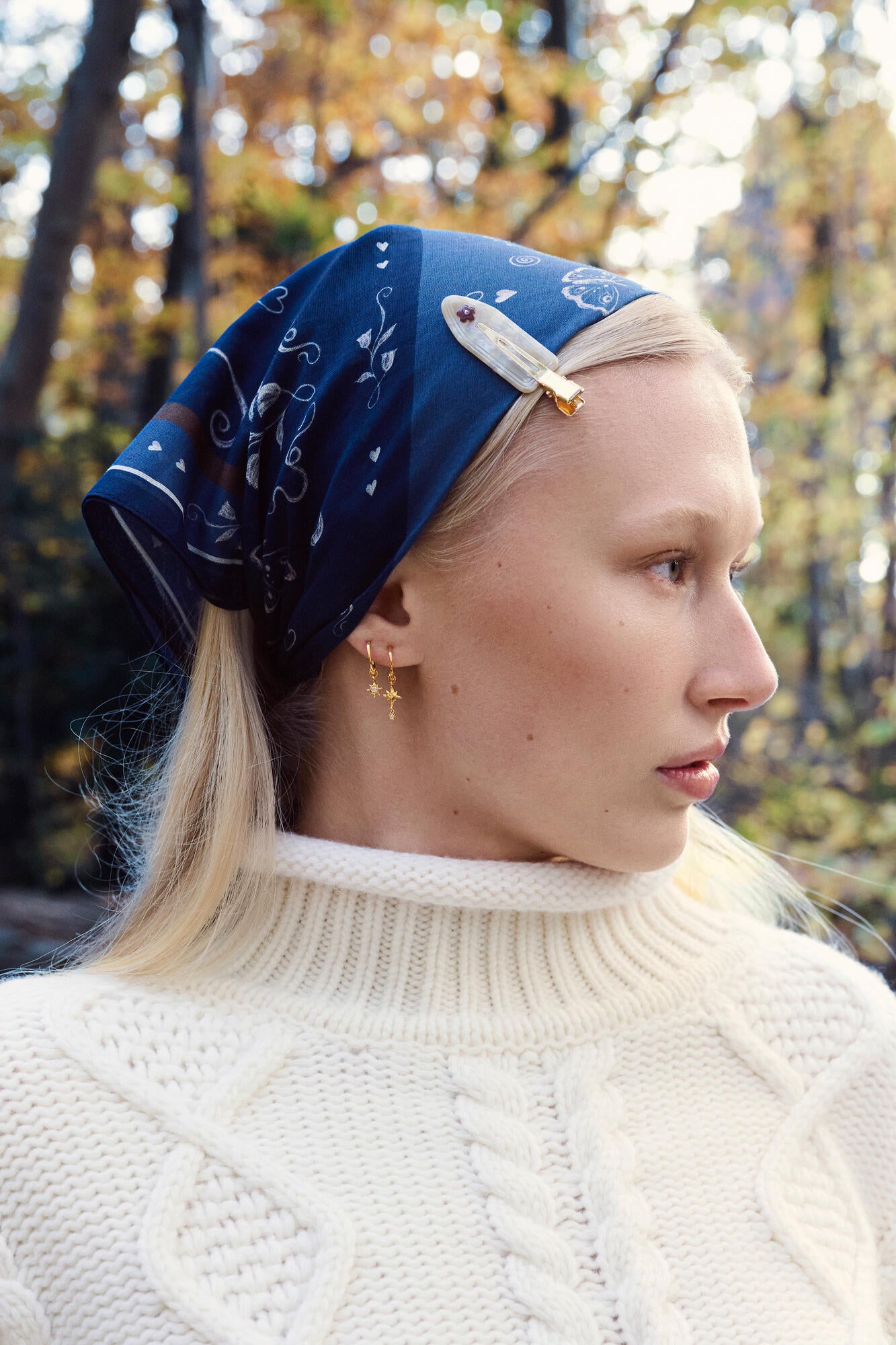 Olena tørklæde – Navy